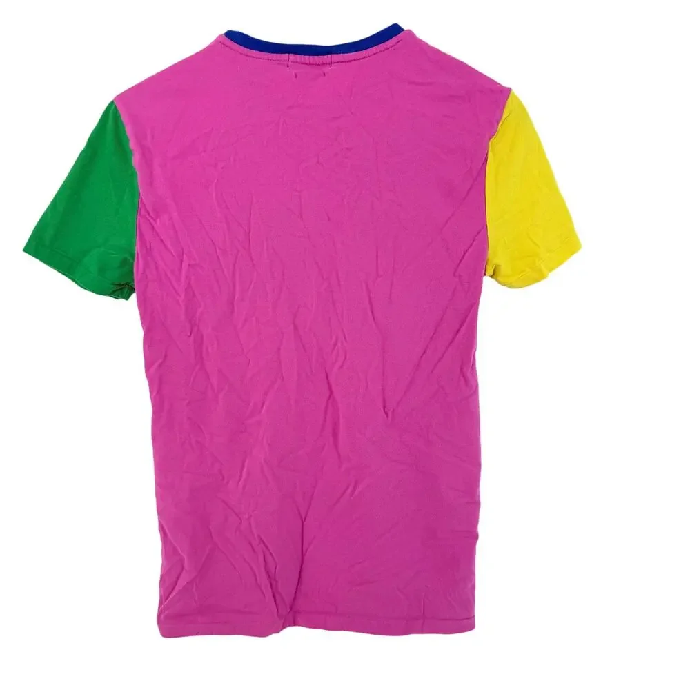 Polo Ralph Lauren Colorblock Graphic T-Shirt Men's S Custom Slim Fit